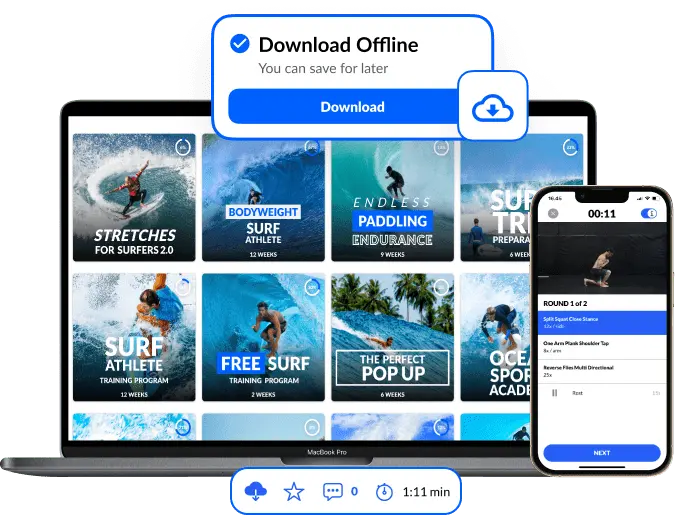 surf athlete academy download offline programs mockup